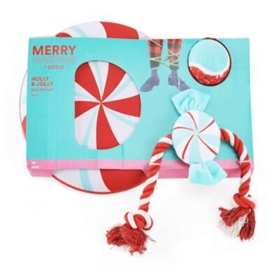 Merry Makings Holly & Jolly Fetching Holiday Dog Toy Gift Set