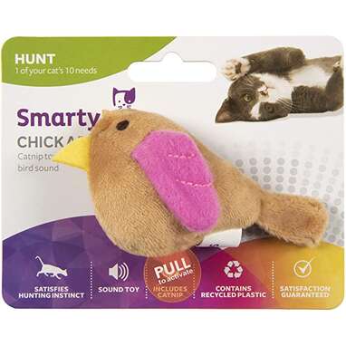 SmartyKat Chickadee Chirp Electronic Sound Catnip Cat Toy