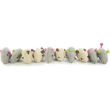 SmartyKat Skitter Critters Plush Catnip Mice Cat Toy Value Pack