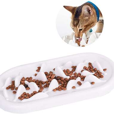 Petstages Fishie Fun Feed Mat Slow Feeder Cat Bowl