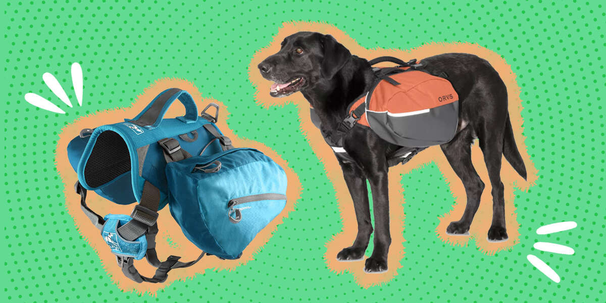 Lightweight Perfect Dog Hiking Pack for Treks RIGG DOG Oxford Canvas Dog Saddle Bag Harness Backpack Saddlebags for Medium and Large Dogs Camping and Hound Travel Durable 