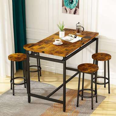 AWQM Bar Table Set with 4 Stools