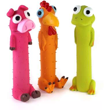Chiwava 3-Pack Squeaky Latex Dog Toys