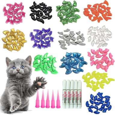 YMCCOOL 100-Piece Cat Nail Caps