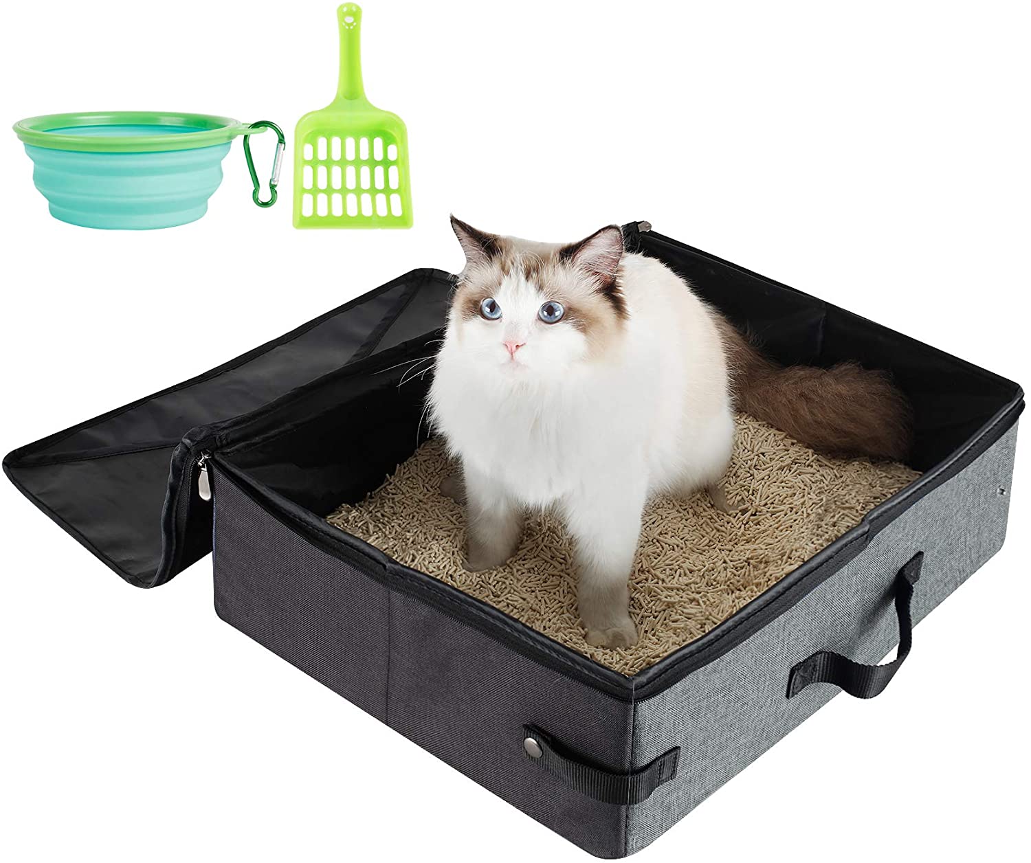 Iris Yellow Open Travel Cat Litter Pan