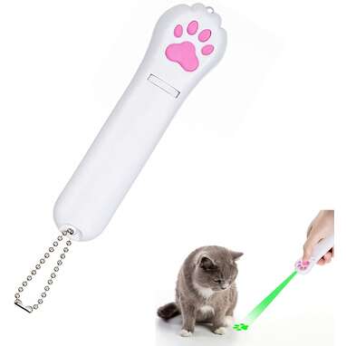 Laifoo USB Rechargeable Cat Toys Interactive LED Light Pointer For Cats Catch Teasing Scratching Training 
