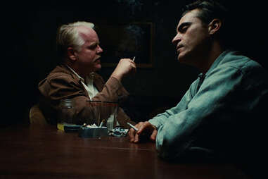 philip seymour offman and joaquin phoenix in the master