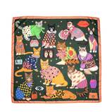 Karen Mabon Fashion Cats Silk Scarf