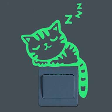 POPIGIST Luminous Light Switch Cat Decal