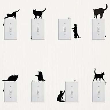 Cat Wall Stickers Cats Self Adhesive Kids Wall Decals Wall Art Murals  Living Room Baby Rooms DIY Decoration 