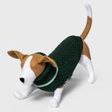 Tipped Cable Knit Turtleneck Dog Sweater