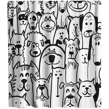 Knitline Dog Shower Curtain