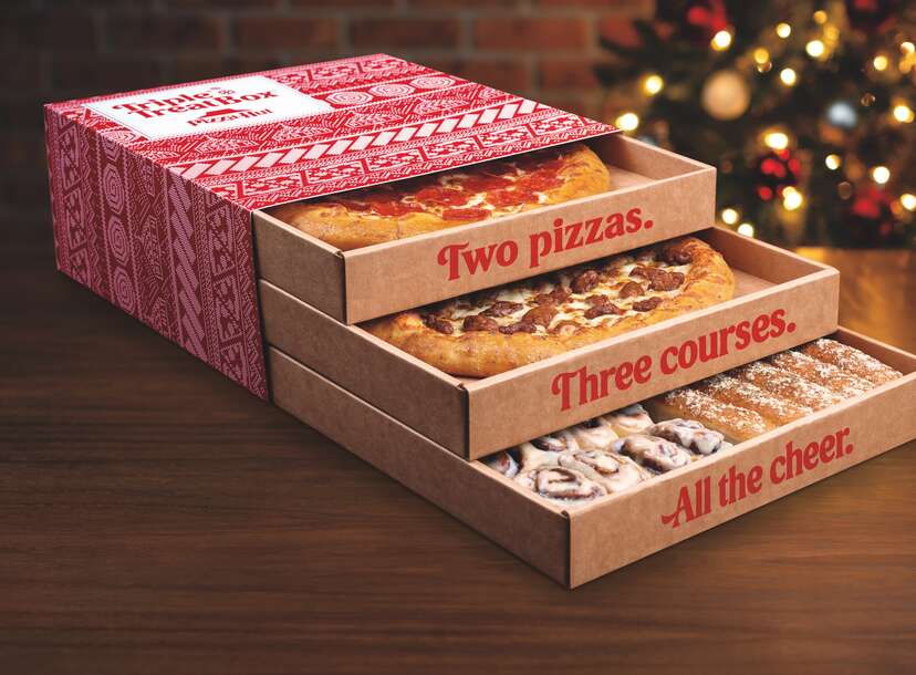 Pizza Hut Brings Back Cardboard Pizza Dresser For The Holidays