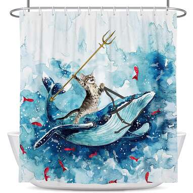 Coxila Funny Cat Shower Curtain