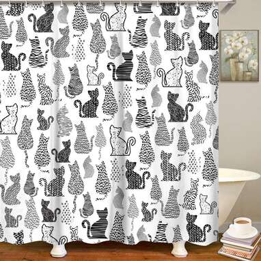 LIVILAN Cat Shower Curtain