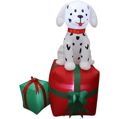 If all you want for Christmas is a giant Dalmatian: BZB Goods Store 5-Foot Inflatable Christmas Dalmatian