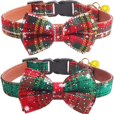 KUDES 2-Pack Christmas Dog Collars