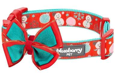Blueberry Pet Christmas Bow Tie Collar