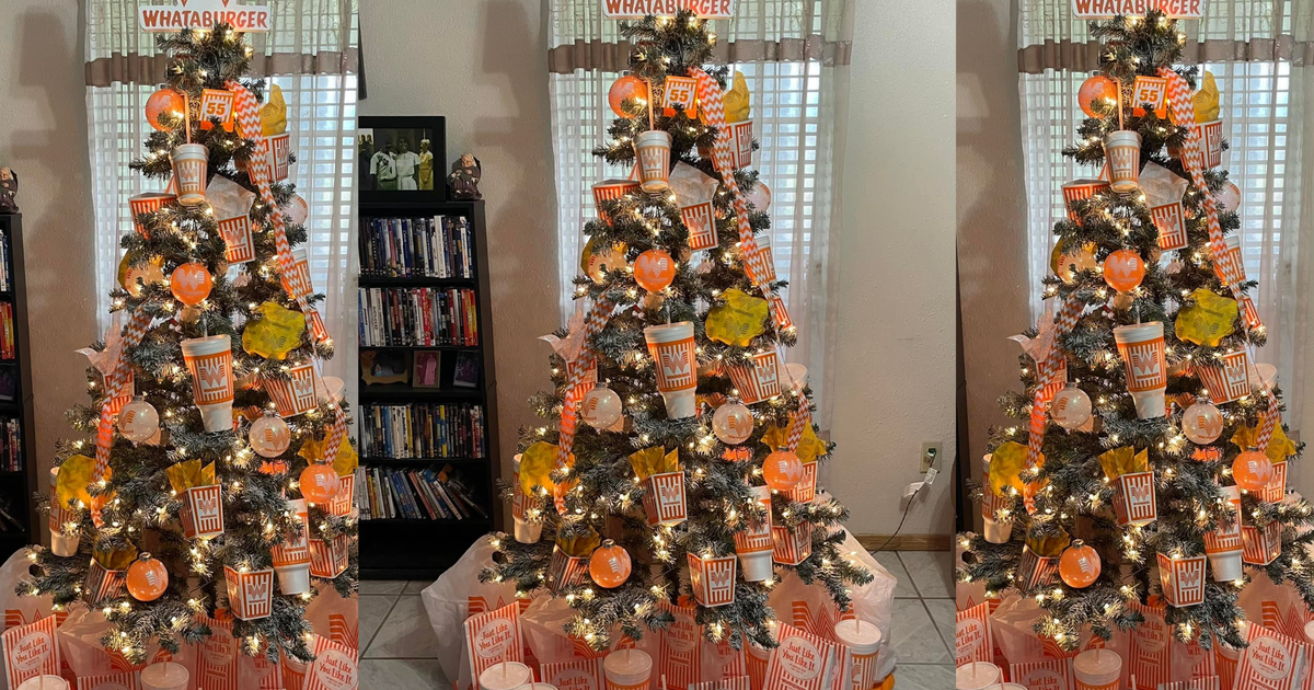 Unique Christmas Tree A Man Made a Custom Whataburger Tree