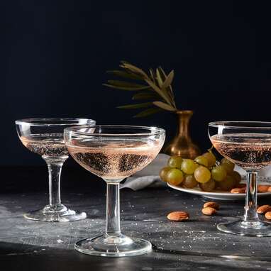 Vintage French Champagne Coupes, Set of 2