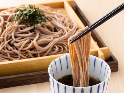 noodles and chopsticks soba noodle good luck new years food