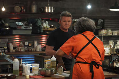 Gordon Ramsay with contestant Courtney Brown