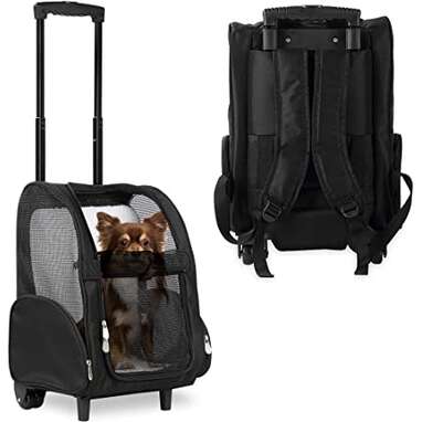 Best cat backpack with wheels: ​​KOPEKS Deluxe Cat Backpack With Double Wheels