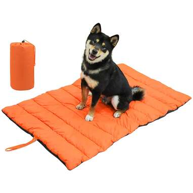 Dog Roll up Travel Mat, Waterproof Dog Mat, Portable Outdoor Dog