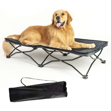 Portable Dog Mat - Waterproof & Foldable Pet Bed - Ideal for Indoor,  Outdoor, Cafes, Travel, Camping, Grooming & Training - 39x30 - Includes  Carry