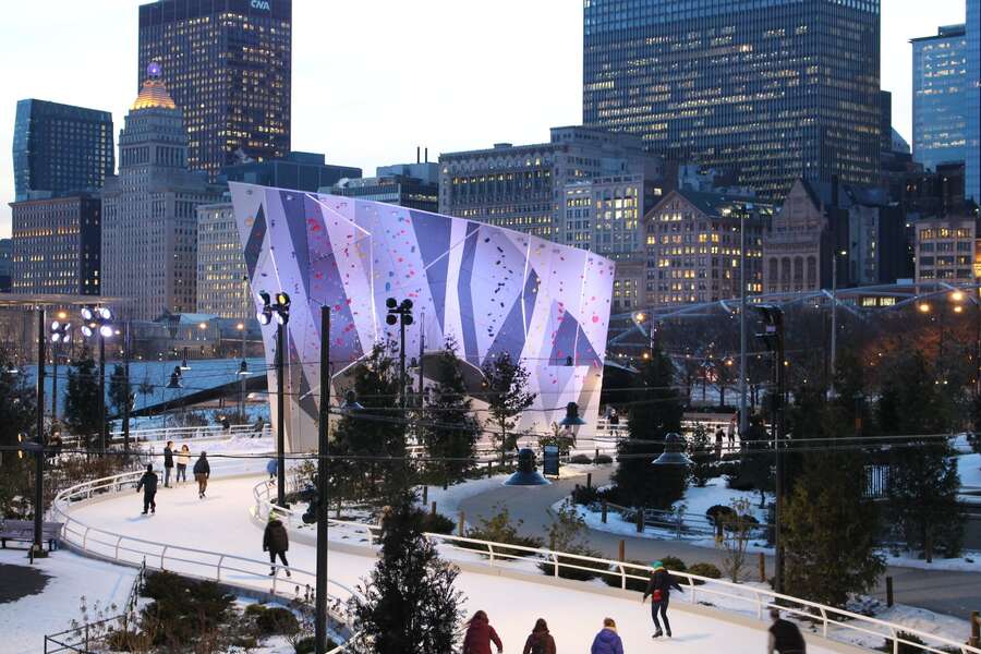 Maggie Daley Ice Skating Ribbon Chicago, IL Thrillist