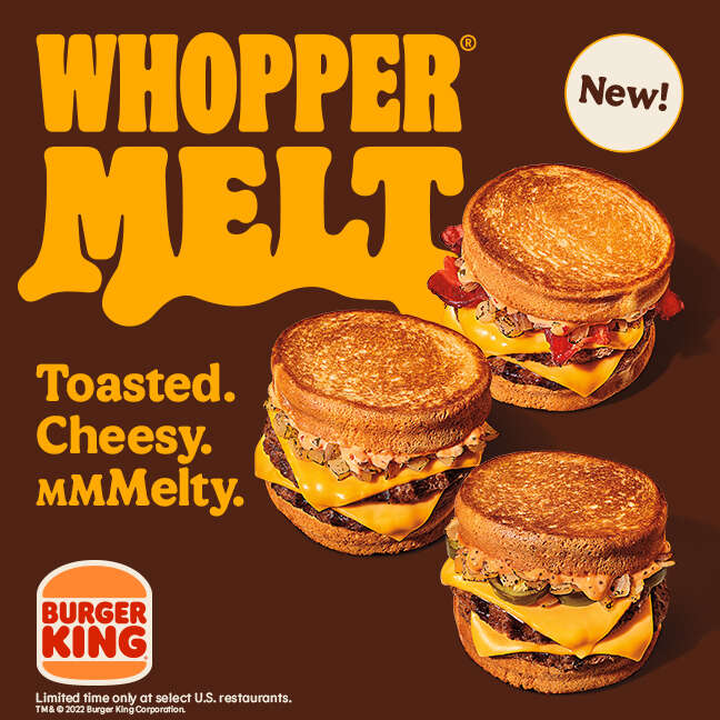 Burger King Is Testing New Whopper Melts and Breakfast Sandwiches