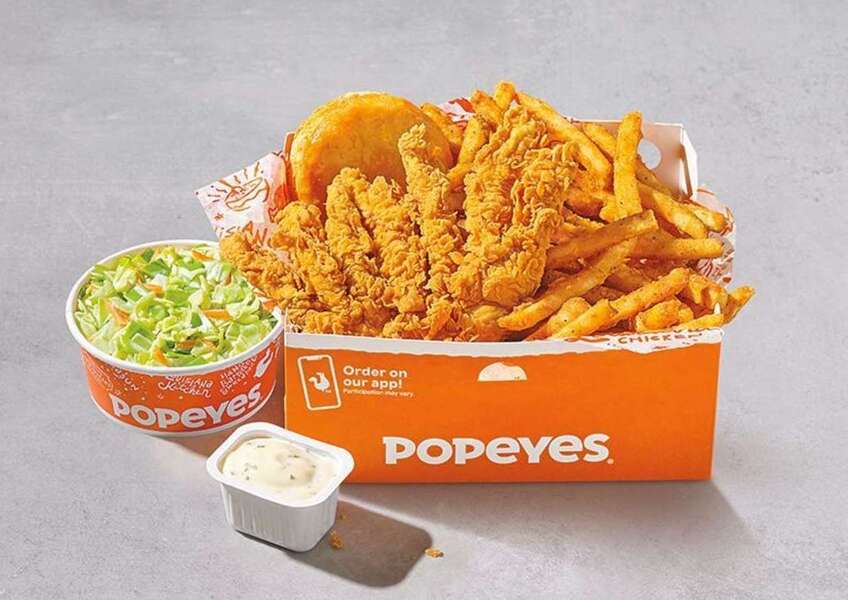 Popeyes 6 Big Box Deal Get Fried Chicken, Two Sides, and a Biscuit