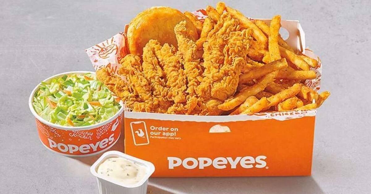 So I placed an order for myself and my son from Popeyes through