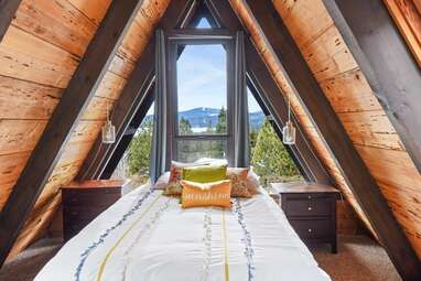 A-frame treehouse with Lake Tahoe views