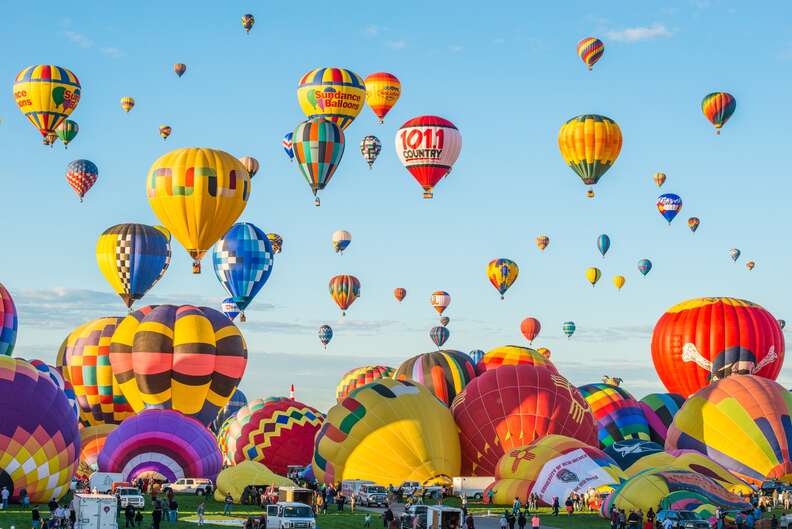 a hot air balloon festival