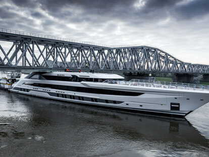 262-Foot Superyacht Barely Squeezes Under Dutch Bridge - Thrillist