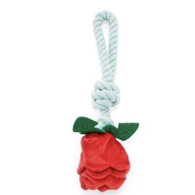 YOULY Valentine's Day Rose Rope Dog Toy