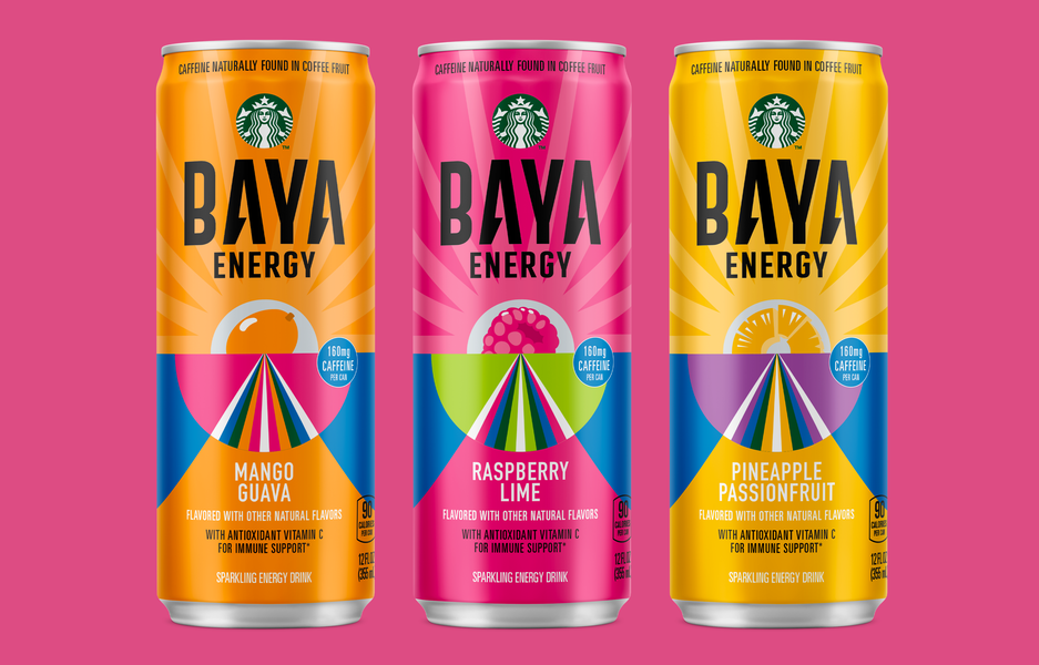 Starbucks New Energy Drink BAYA Energy Launches in Three Fruit Flavors