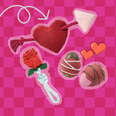 heart rope dog toy, rose dog toy, strawberry dog toys