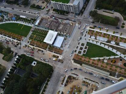 Aerial view of Klyde Warren Park