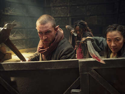 Laurence O'Fuarain and michelle yeoh in witcher blood origin