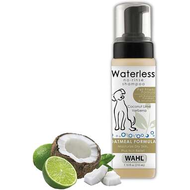 Best foam dog dry shampoo: Wahl Pet Friendly Waterless No Rinse Shampoo for Animals