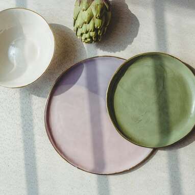 Handmade Ceramics Mismatched Plates Place Setting Pottery