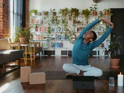 Slip resistant yoga store mat