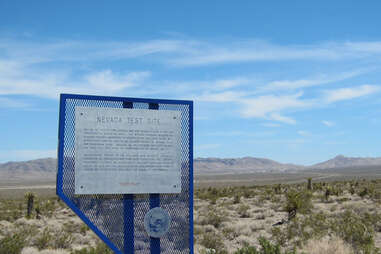 nevada test site sign