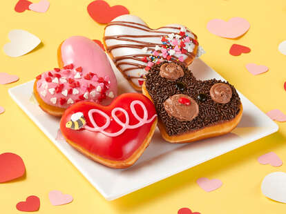 Krispy Kreme Has Heart-Shaped Donuts for Valentine's Day - Thrillist