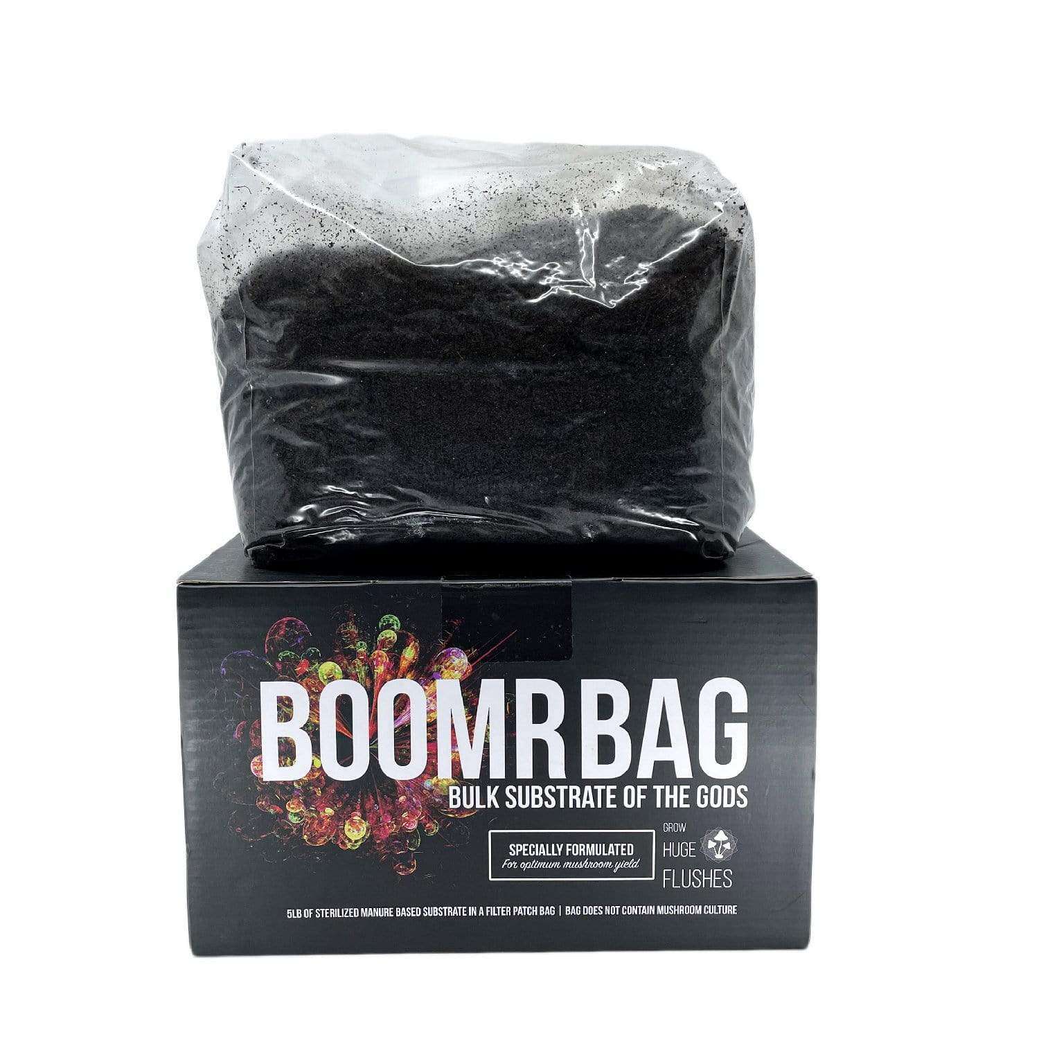 ‘Boomr Bag’ Sterile Manure-Based Mushroom Bulk Substrate (5 lbs)