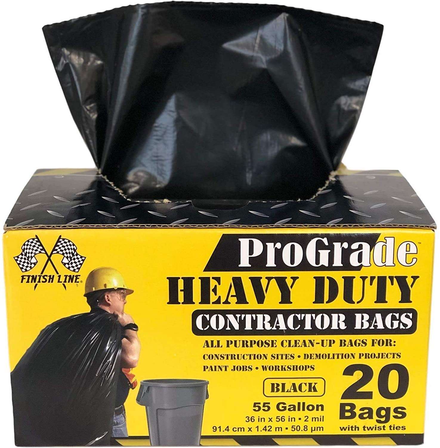 ProGrade Contractor Trash Bags 55 Gallon