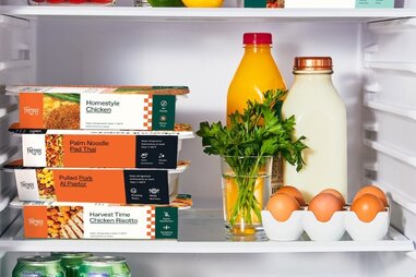 Freshly meals in fridge