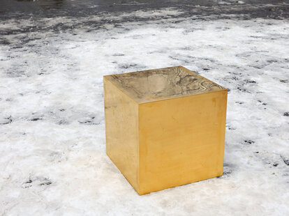 Castello Cube of Pure Gold Displayed in NYC's Central Park - Thrillist